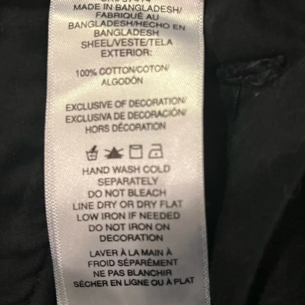 True Religion Men's Black Corduroy Cargo Pants